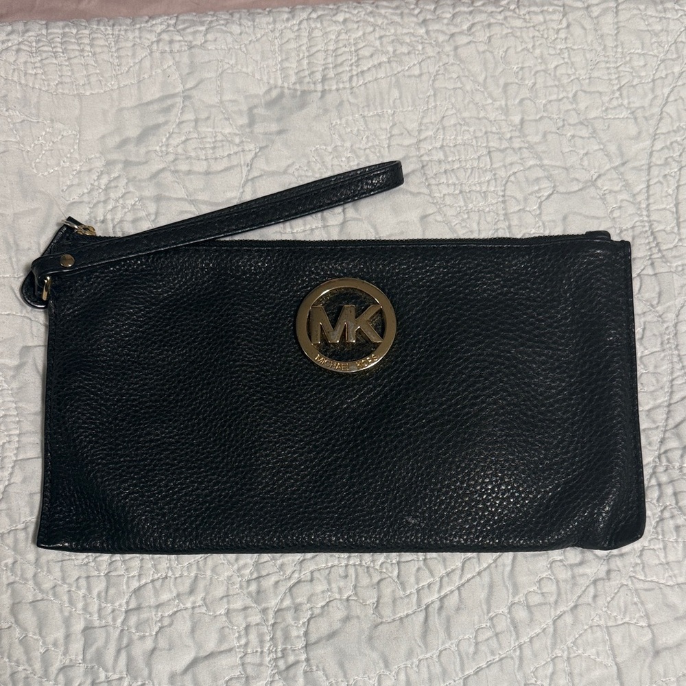 Michael Kors Black Wristlet Clutch